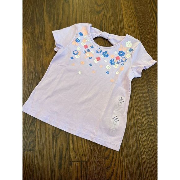NEW GAP BabyGap Toddler Girls 3 Bow Tie Graphic Knit Tee - Picture 2 of 4